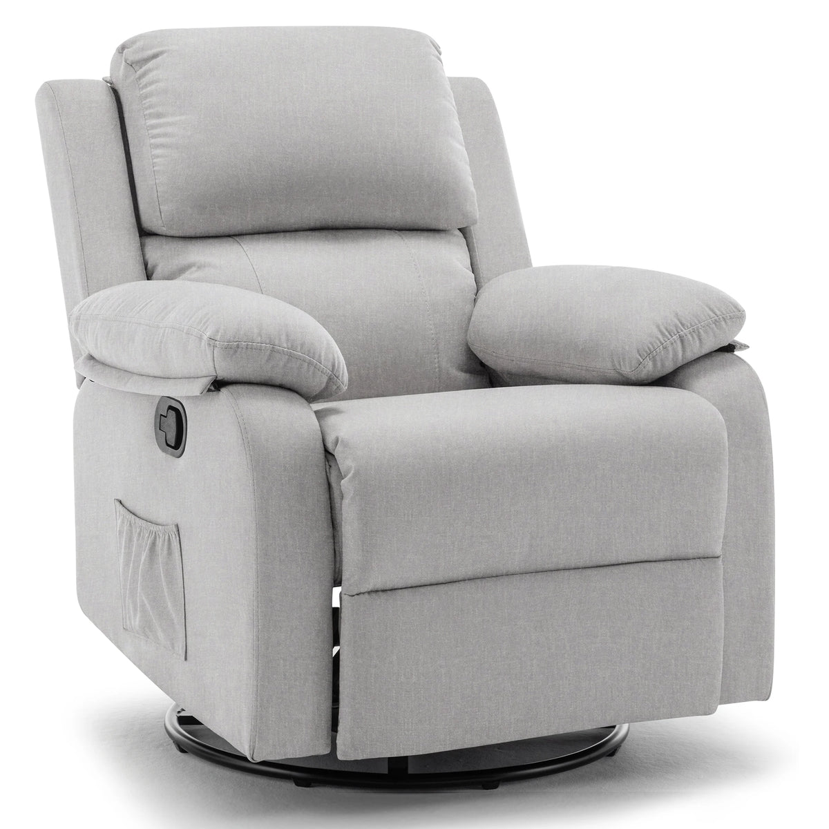 Korser 360 Swivel Small Rocker Chair for Adults, Small Rocking Recliner for Small Spaces, Upholstered Fabric Glider Recliner