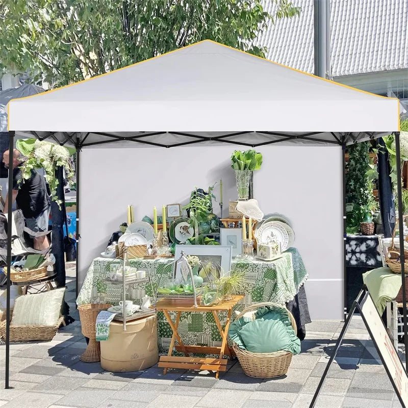 10x10FT Pop Up Canopy Tent with Sidewalls and Roll-up Ventilated Windows with Mosquito Net, Ez Outdoor Commercial Instant Gazebo