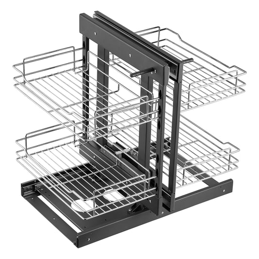 VEVOR 2/3Tier Opening Blind Corner Pull Out Organizer 4 Shelf Kitchen Cabinet Organizer Slide Out Storage Organizer Storage Bask