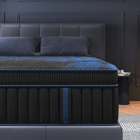 12" Gel Memory Foam Hybrid Pocket Spring Mattress Twin, Full, Queen, King Beds Mattress In A Box, Medium Firm Motion Isolation