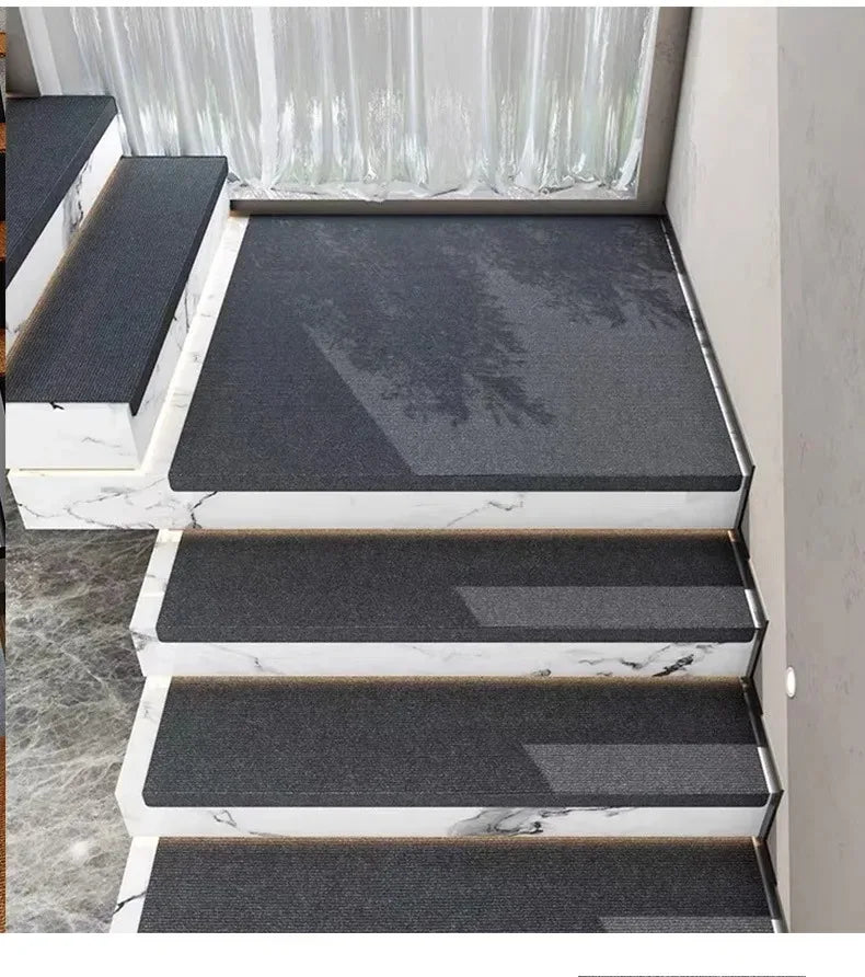 1PC Washable Anti Slip Stair Treads Self Adhesive Carpet Runner Reliable Wear Resistant Step Mats for Indoor Wooden Stair Protec
