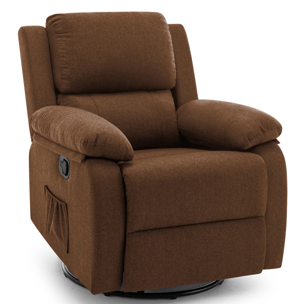 Korser 360 Swivel Small Rocker Chair for Adults, Small Rocking Recliner for Small Spaces, Upholstered Fabric Glider Recliner