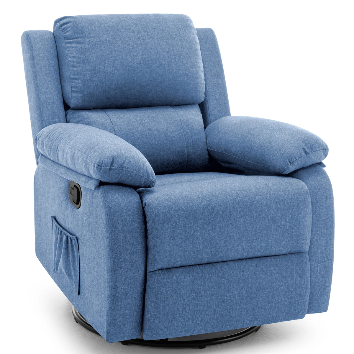 Korser 360 Swivel Small Rocker Chair for Adults, Small Rocking Recliner for Small Spaces, Upholstered Fabric Glider Recliner
