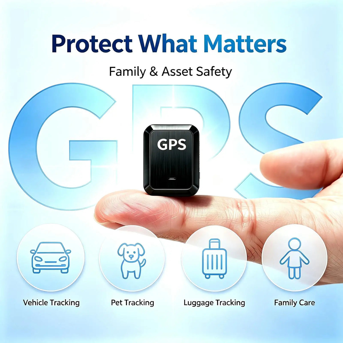 Small Portable Mini GPS Tracker Locator, Long Standby Real‑Time Tracking Device, IP67 Waterproof Anti‑Lost Security Monitor for Vehicle Car, Kids, Elderly, Pets, Bags and Luggage