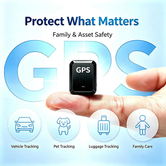 Small Portable Mini GPS Tracker Locator, Long Standby Real‑Time Tracking Device, IP67 Waterproof Anti‑Lost Security Monitor for Vehicle Car, Kids, Elderly, Pets, Bags and Luggage