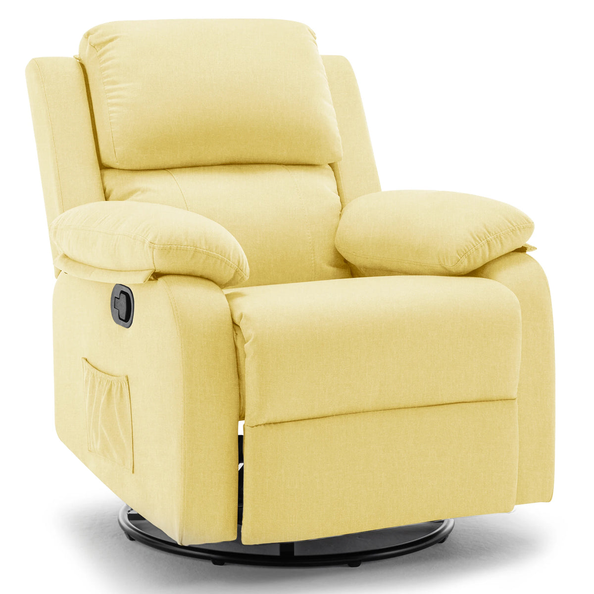 Korser 360 Swivel Small Rocker Chair for Adults, Small Rocking Recliner for Small Spaces, Upholstered Fabric Glider Recliner