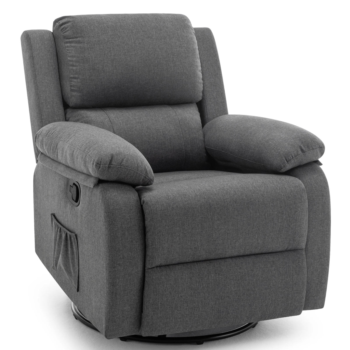 Korser 360 Swivel Small Rocker Chair for Adults, Small Rocking Recliner for Small Spaces, Upholstered Fabric Glider Recliner