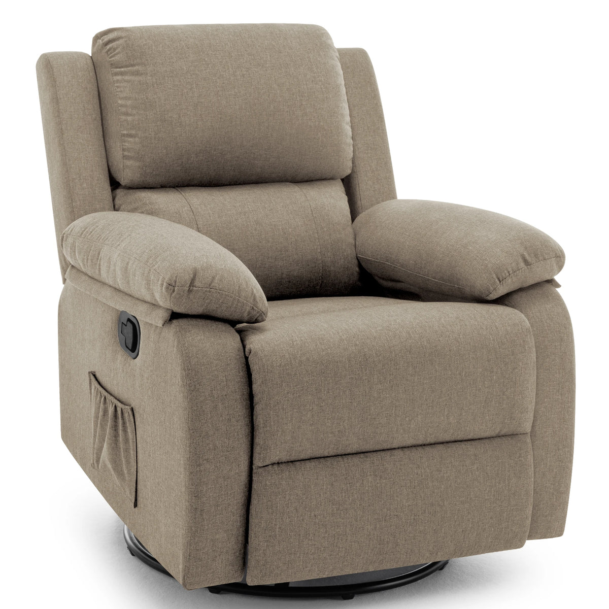 Korser 360 Swivel Small Rocker Chair for Adults, Small Rocking Recliner for Small Spaces, Upholstered Fabric Glider Recliner