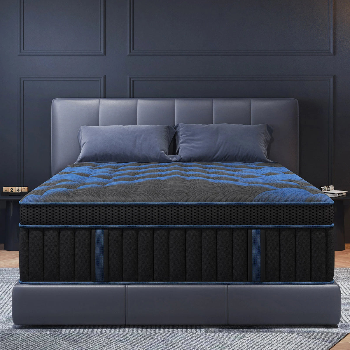 12" Gel Memory Foam Hybrid Pocket Spring Mattress Twin, Full, Queen, King Beds Mattress In A Box, Medium Firm Motion Isolation